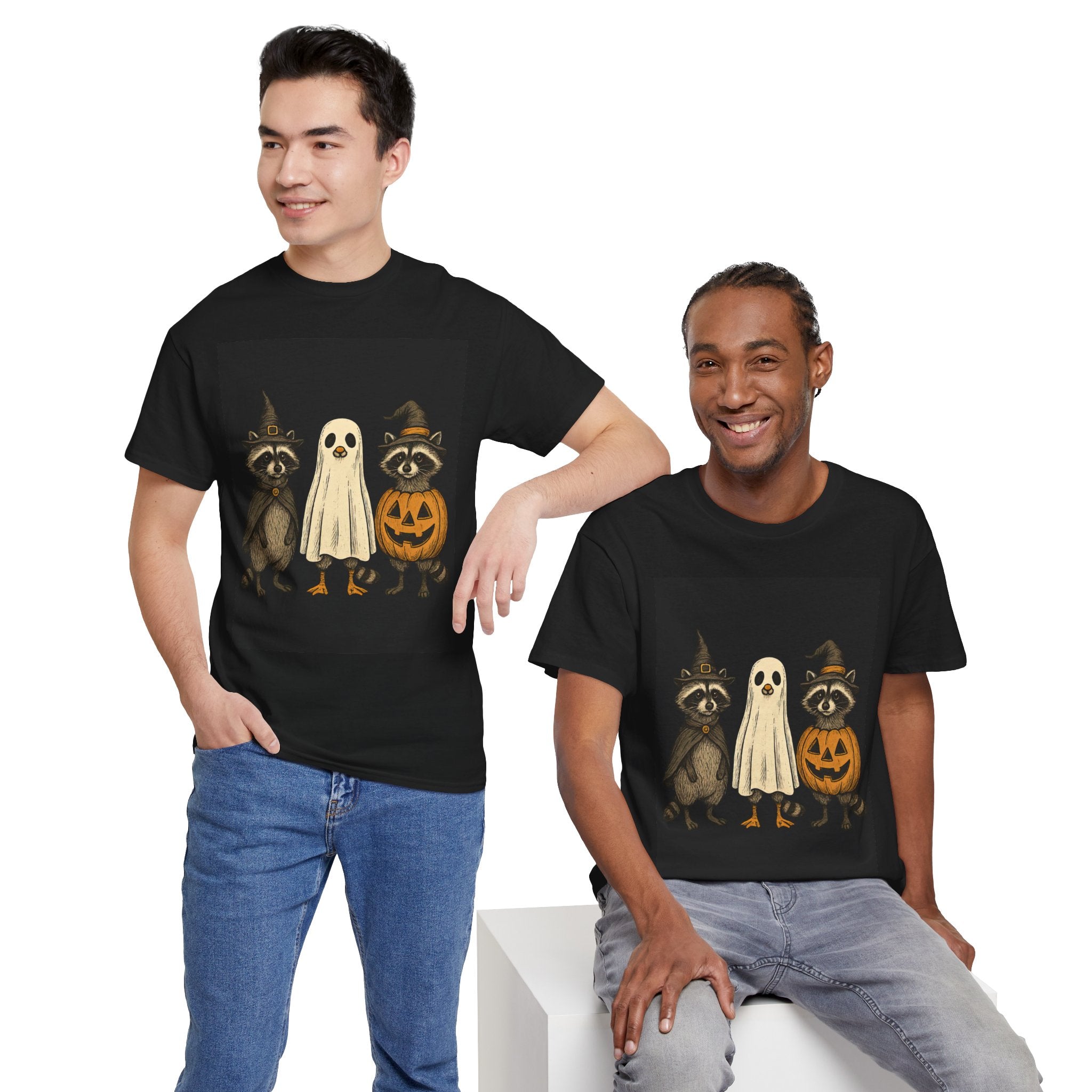 Raccoon Trio & Jack-O'-Lantern Tee