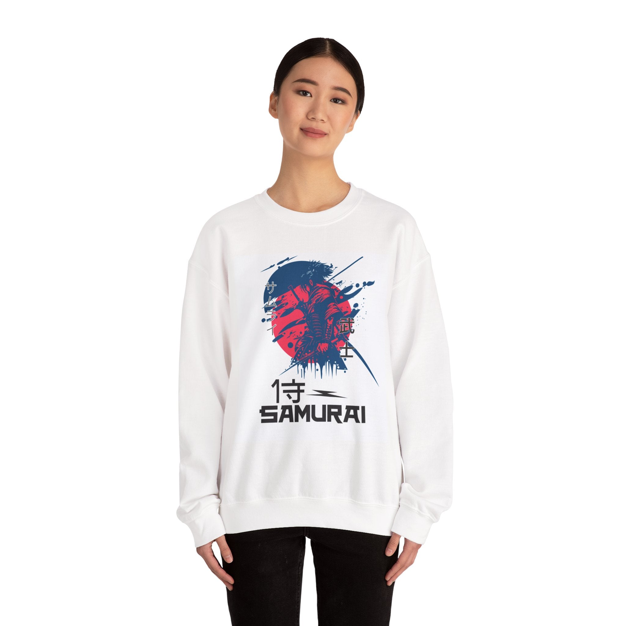Samurai Graphic Sweatshirt – Japanese Kanji 'Samurai' Crewneck