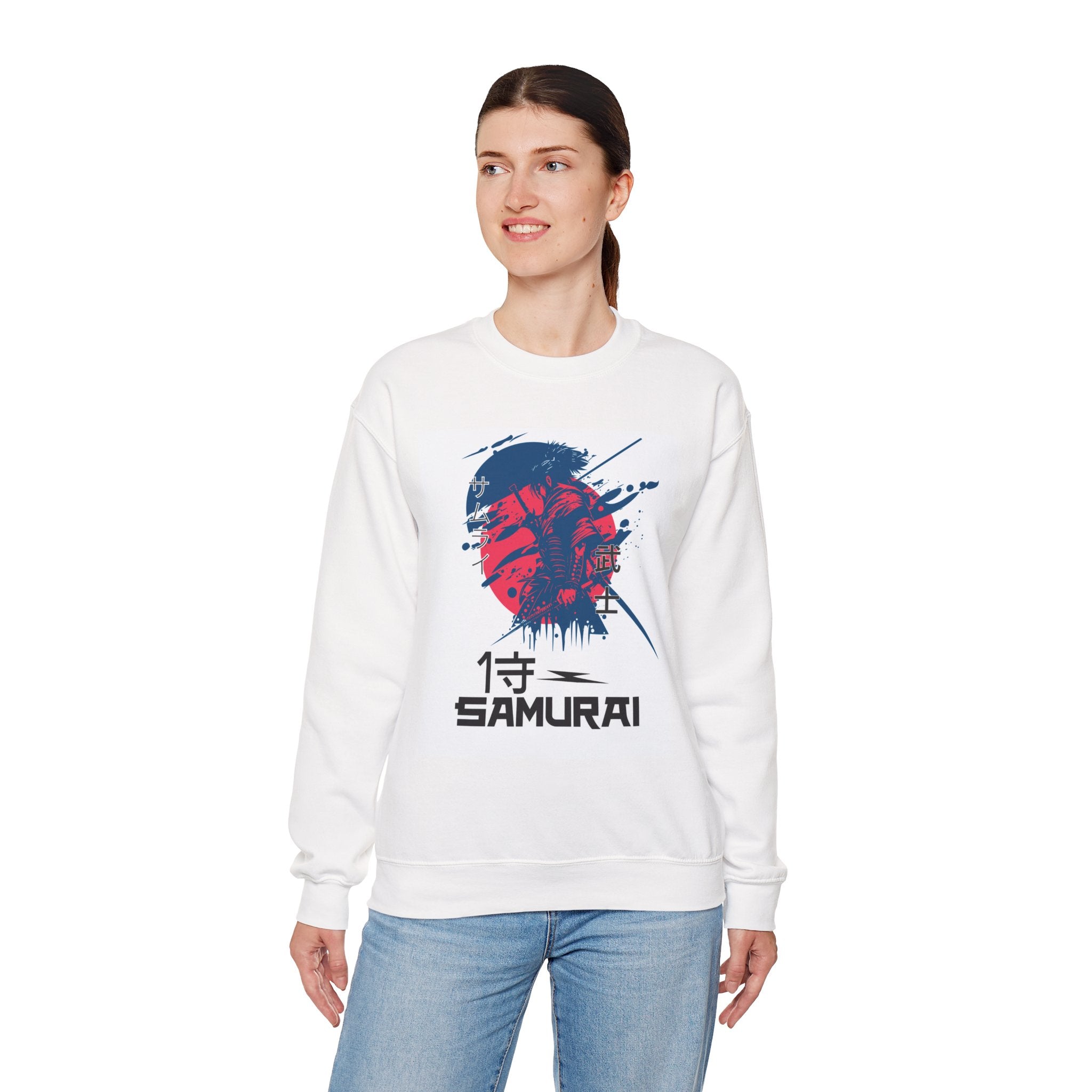 Samurai Graphic Sweatshirt – Japanese Kanji 'Samurai' Crewneck