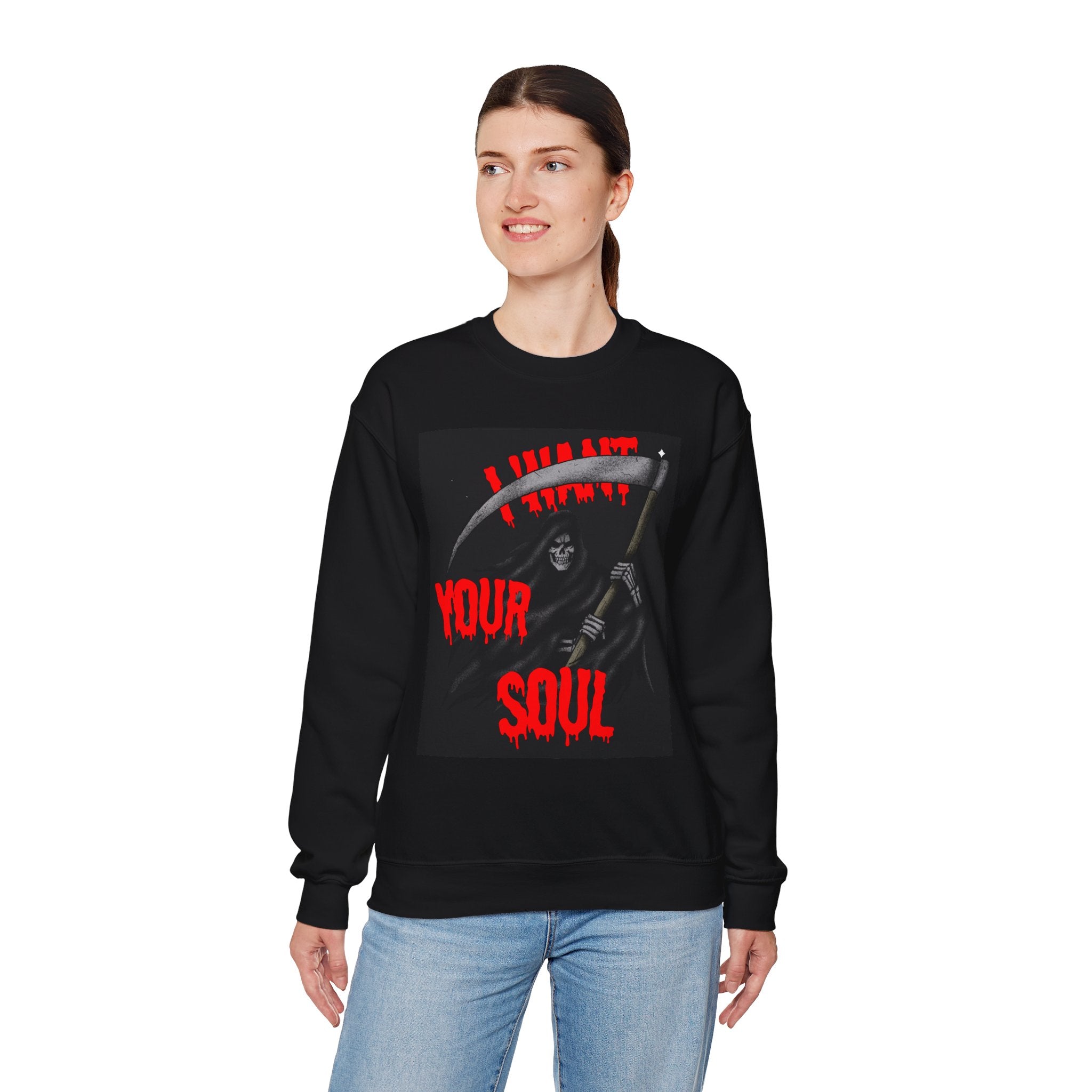 Grim Reaper "I Want Your Soul" Crewneck Sweatshirt