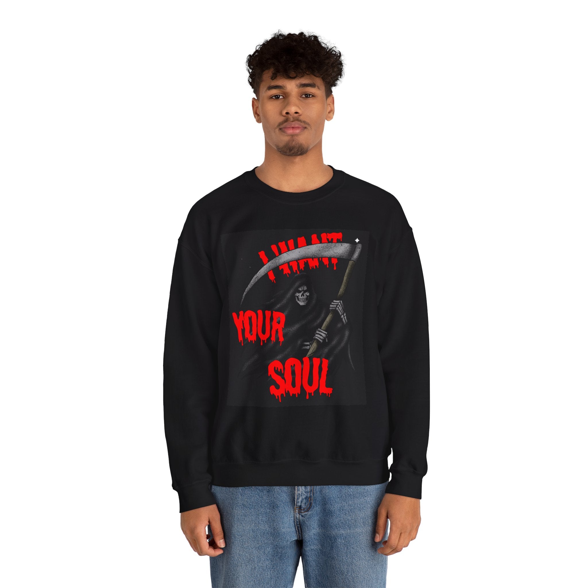 Grim Reaper "I Want Your Soul" Crewneck Sweatshirt