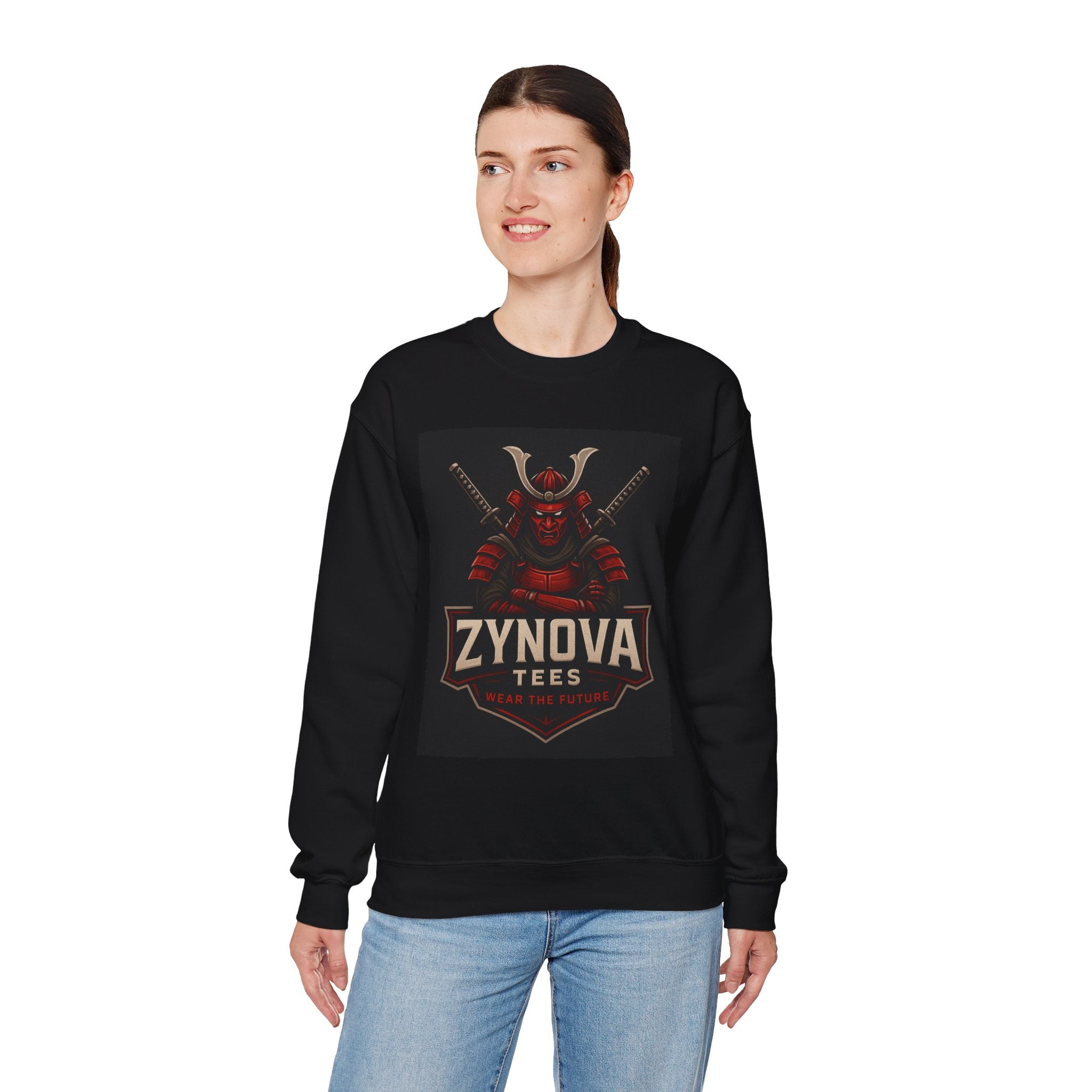 Samurai Crewneck Sweatshirt — Zynova Tees Logo
