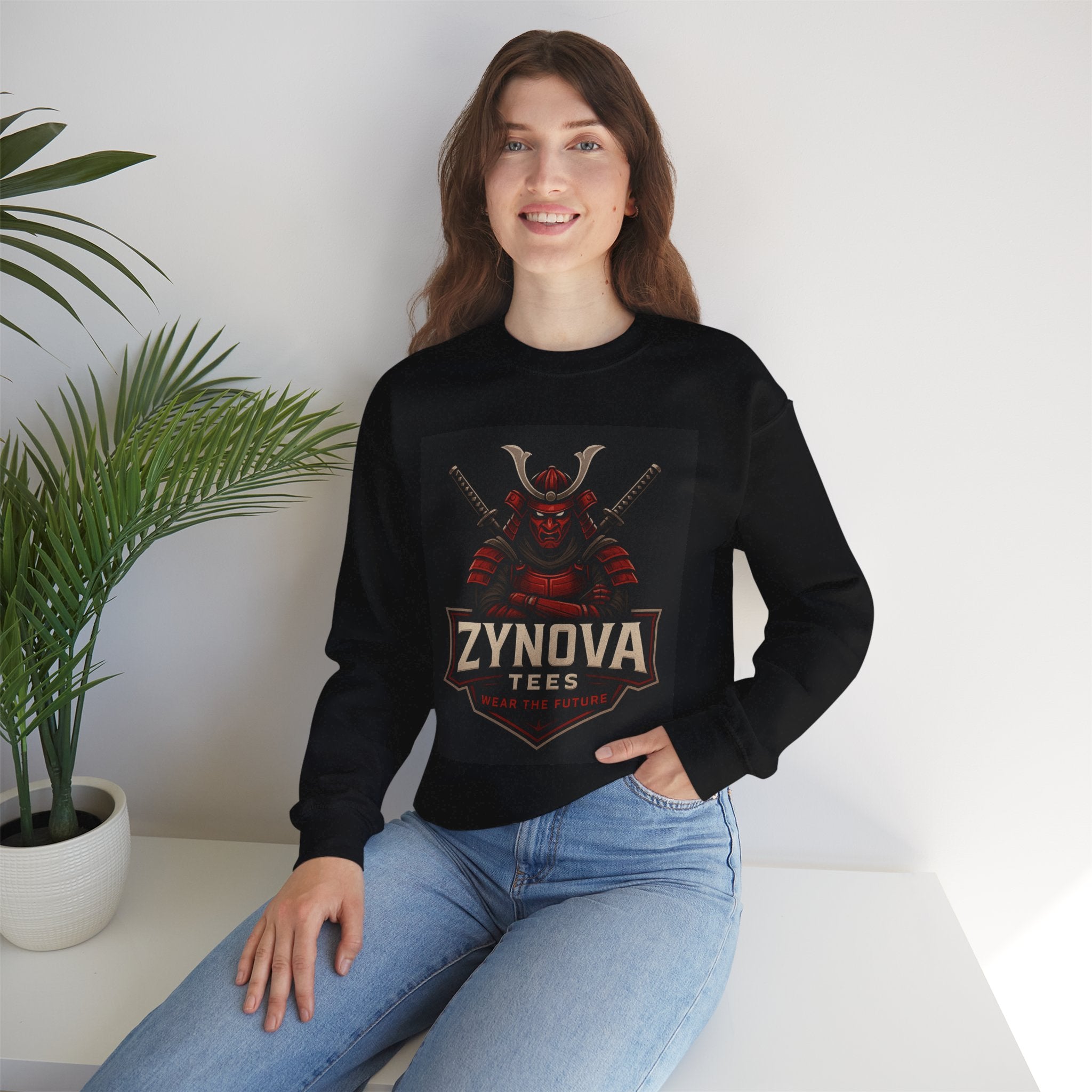 Samurai Crewneck Sweatshirt — Zynova Tees Logo