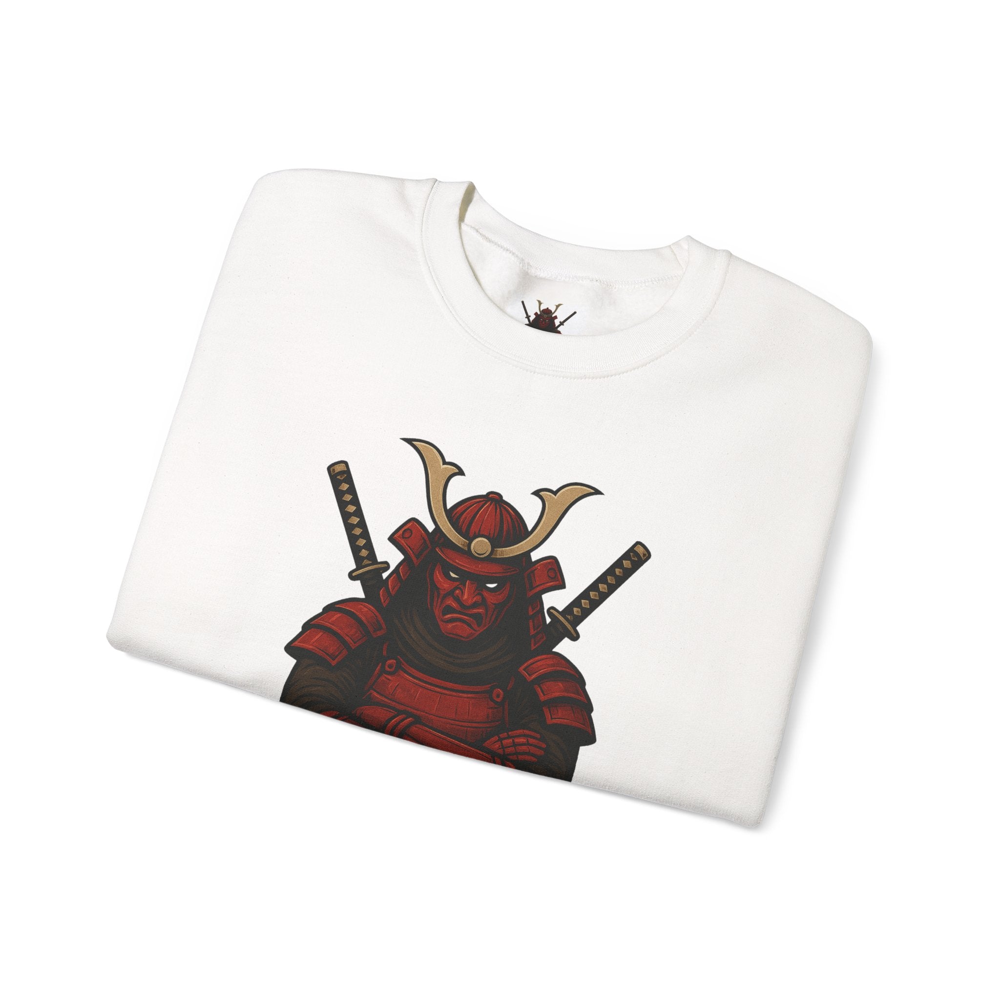 Samurai Warrior Crewneck Sweatshirt – Red Armor Graphic