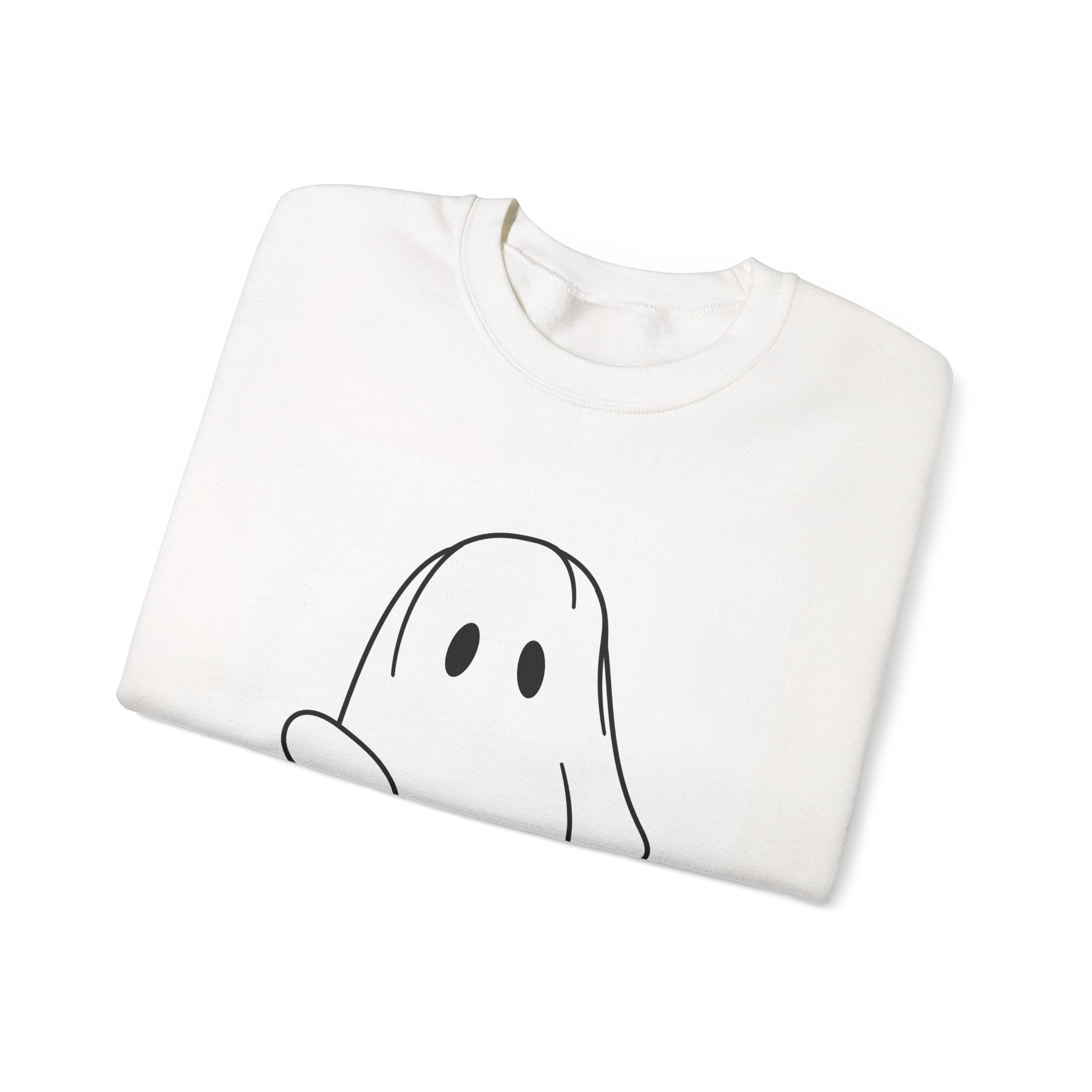 Ghost Graphic Sweatshirt - Cute Minimal Halloween Crewneck