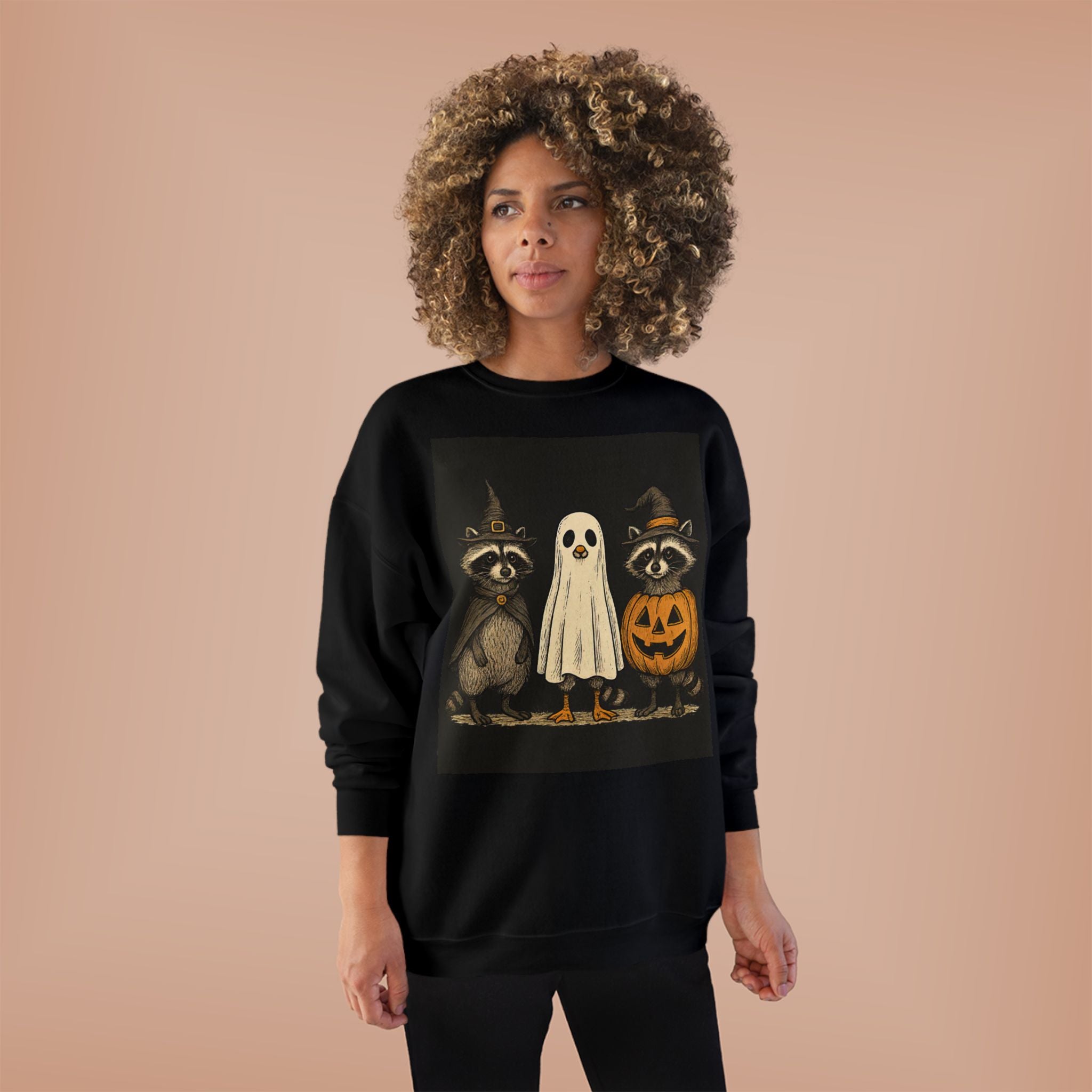 Cute Ghost & Pumpkin Costume Crewneck