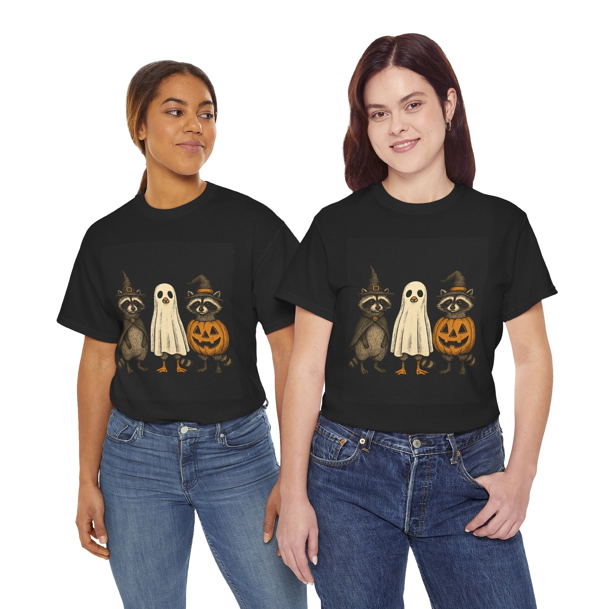 Raccoon Trio & Jack-O'-Lantern Tee