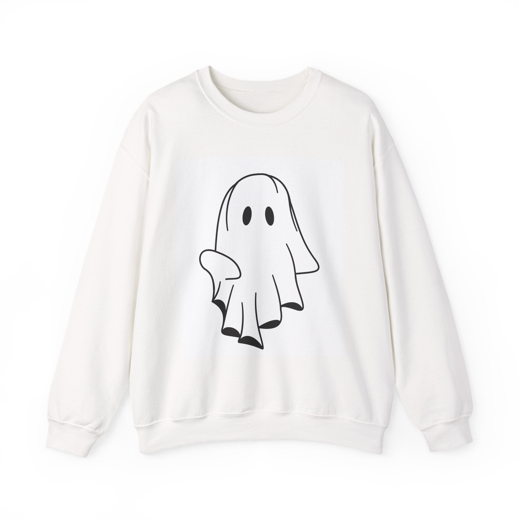 Ghost Graphic Sweatshirt - Cute Minimal Halloween Crewneck