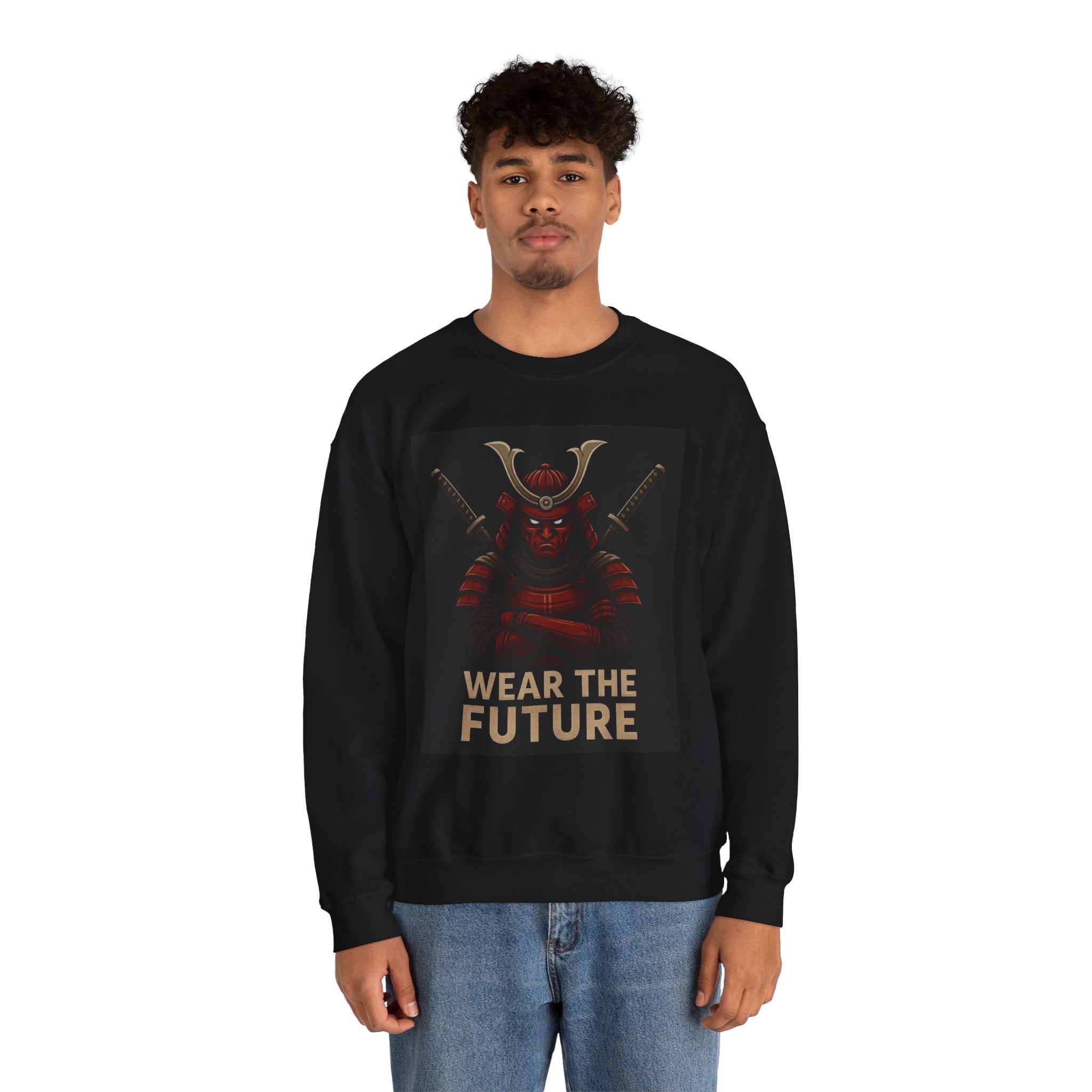 Samurai Demon Sweatshirt — 'Wear The Future' Graphic Crewneck