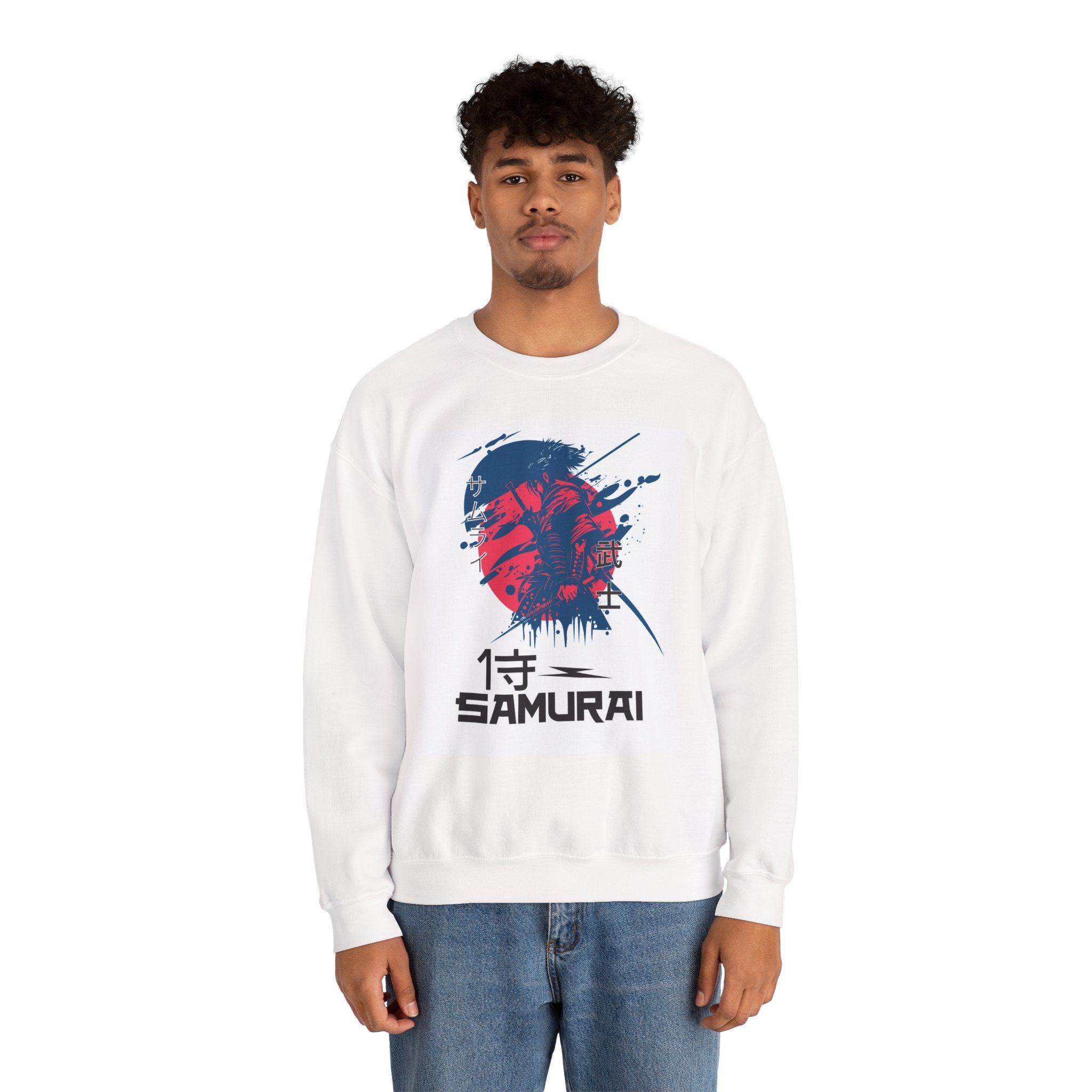 Samurai Graphic Sweatshirt – Japanese Kanji 'Samurai' Crewneck